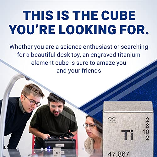 Cube en titane gravé 2,5 cm de haute précision pour collectionneurs - 7