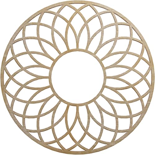 Image of Ekena Millwork 22 inchOD x 7 1 /2 inchID x 1 /4 inchT Cannes Wood Fretwork Pierced Ceiling Medallion, Birch