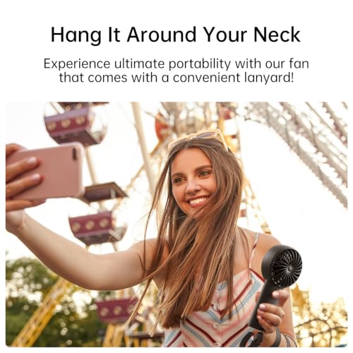 JISULIFE Handheld Portable Fan, 5000mAh Stronger and Longer-Lasting Battery - image 5