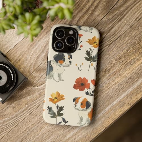 Coque iPhone 16 Pro Max chiot mignon pour style printanier - 4