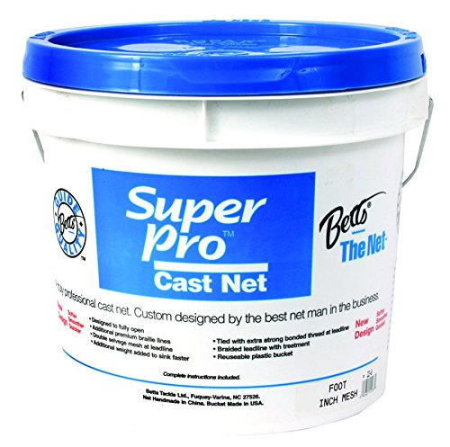 Betts 7-Feet Mono Bait Cast Net with Lead Weight and 1/4-Inch Mesh
