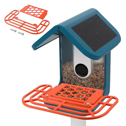 Saillong Bird Feeder Accessories Perch Extender & Birdseed Guard Compatible with Bird Buddy Smart Feeders 2-in-1 Upgrade Kit Enhancing the Watching Experience Durable Waterproof