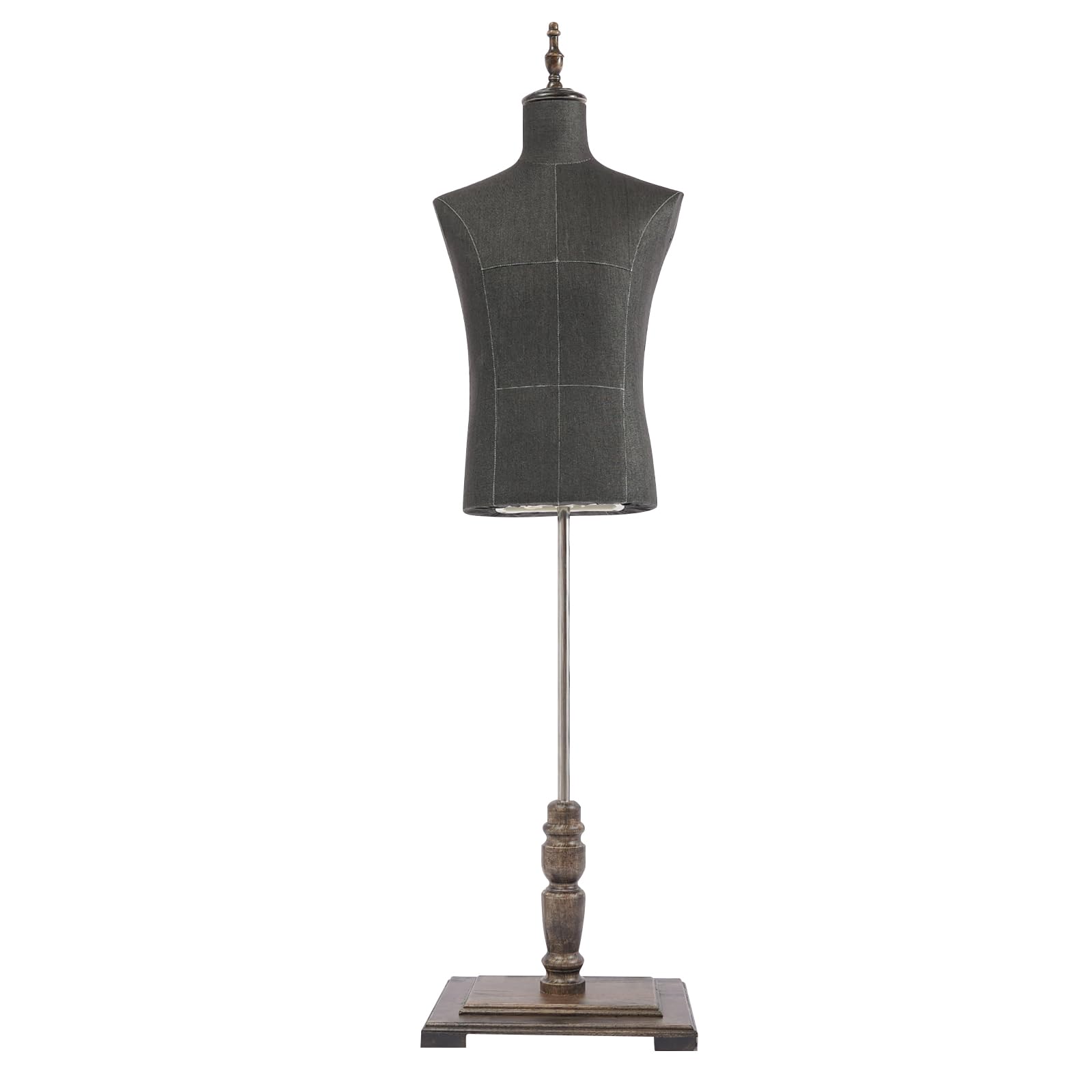 Manichino maschile moderno, manichino da sartoria da uomo con base in legno, manichino per negozi di abbigliamento, sartoria e stand fiere, altezza: 150-180 cm, nero