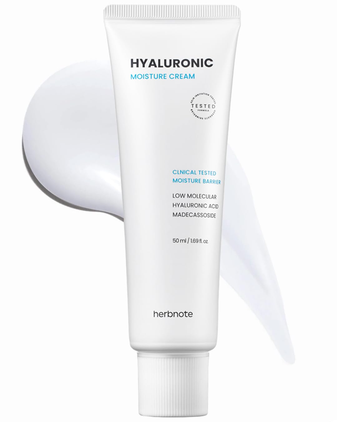 Low Molecular Hyaluronic Acid Moisture Cream - Gentle & Soothing Skin Protection with Barrier Care, Madecassoside, Centella Asiatica Extract for Sensitive & Damaged Skin, 1.69 oz. Hyaluronic Cream