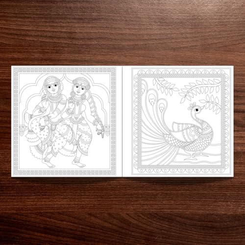 Image of Kalakari: A Journey Through Indian Folk Art (Mindful Adult Colouring Book)