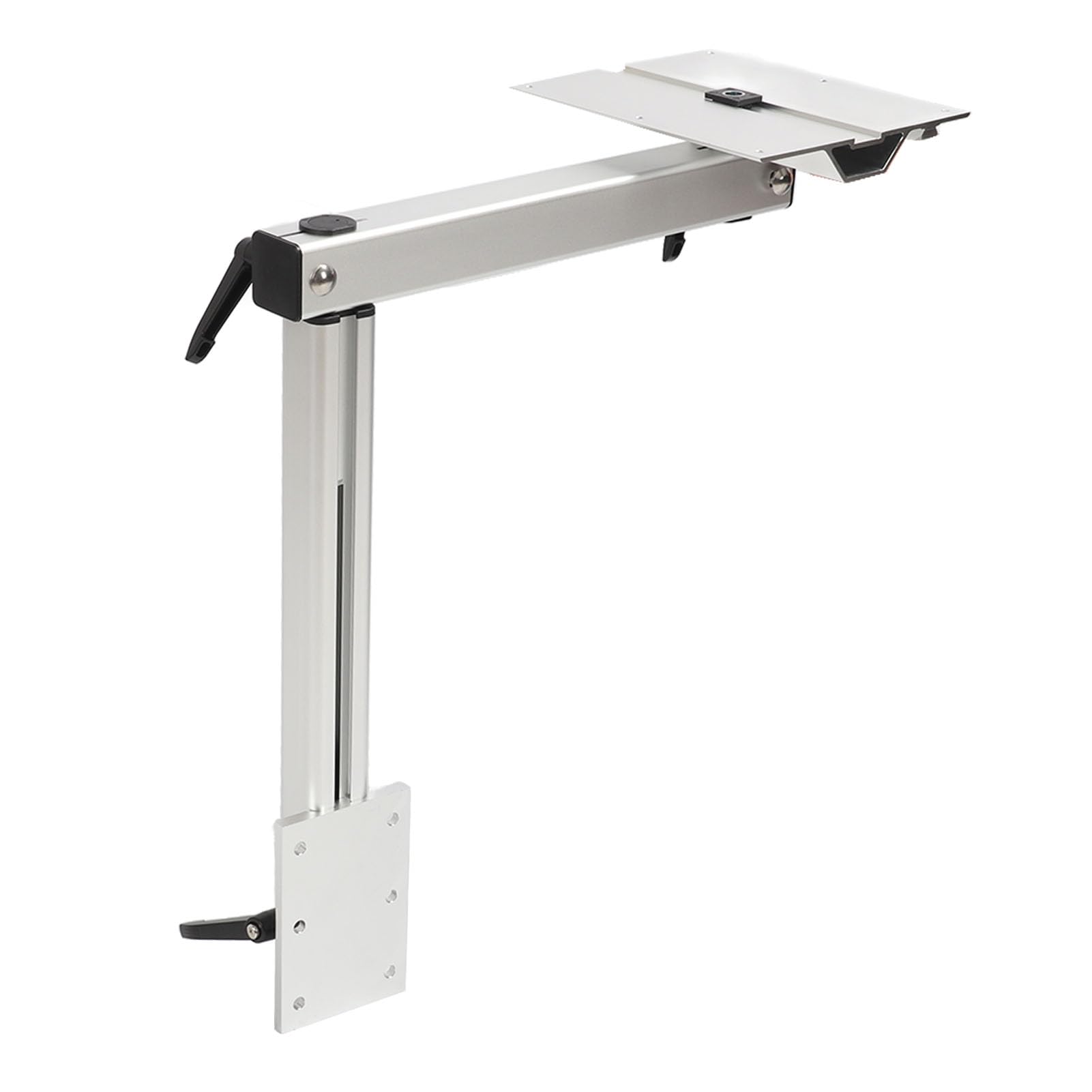Verstellbare Tischbeine, Robuste Aluminiumlegierung, Abnehmbar, um 360 Grad Drehbar, Höhe 0–500 Mm, mit 50 Kg Tragfähigkeit, für Yachten mit (Silber)