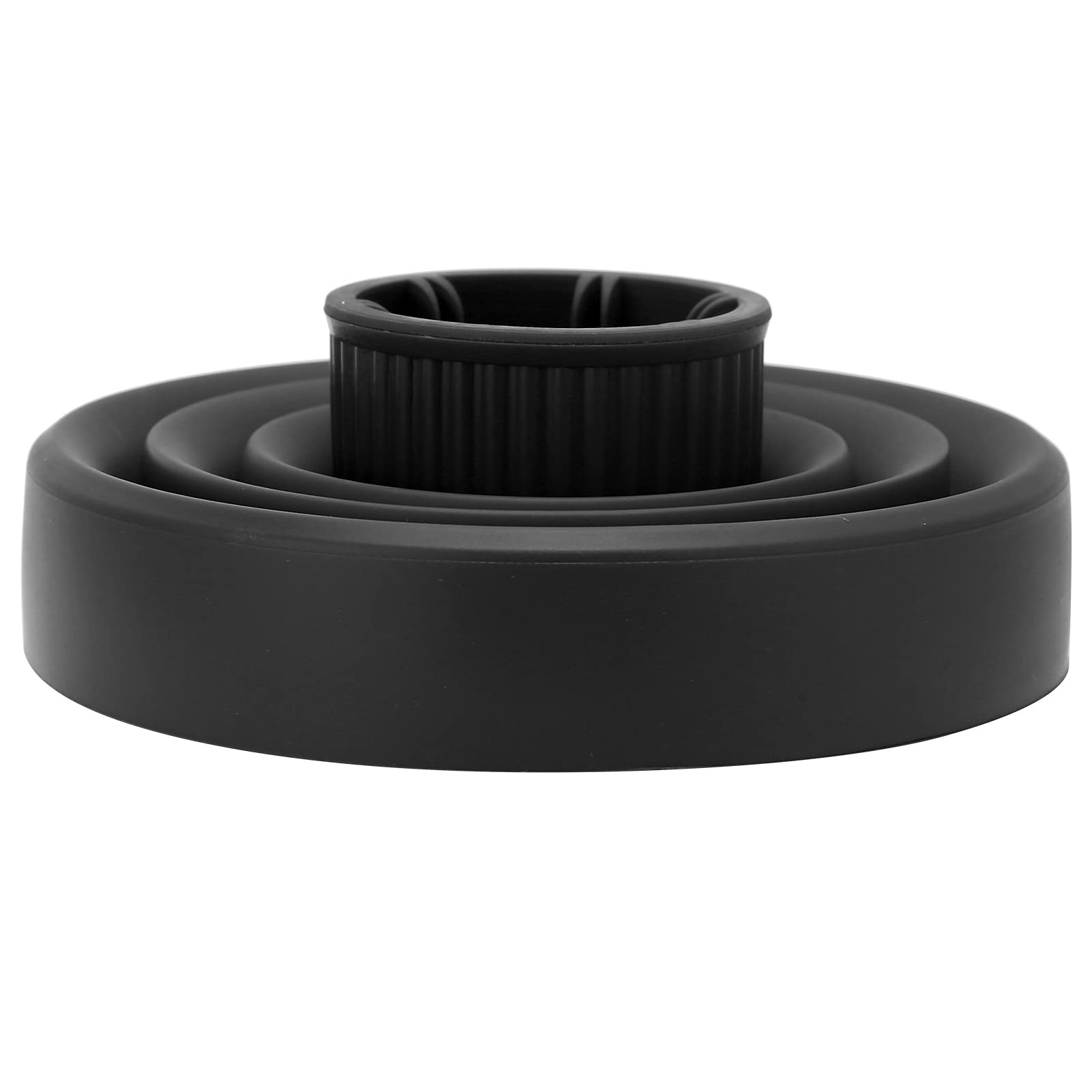 Difusor de pelo secador de pelo rizado, accesorio difusor de silicona, difusor universal para secador de pelo, difusor portátil de viaje, plegable, secador de pelo, desactivador (negro) 4