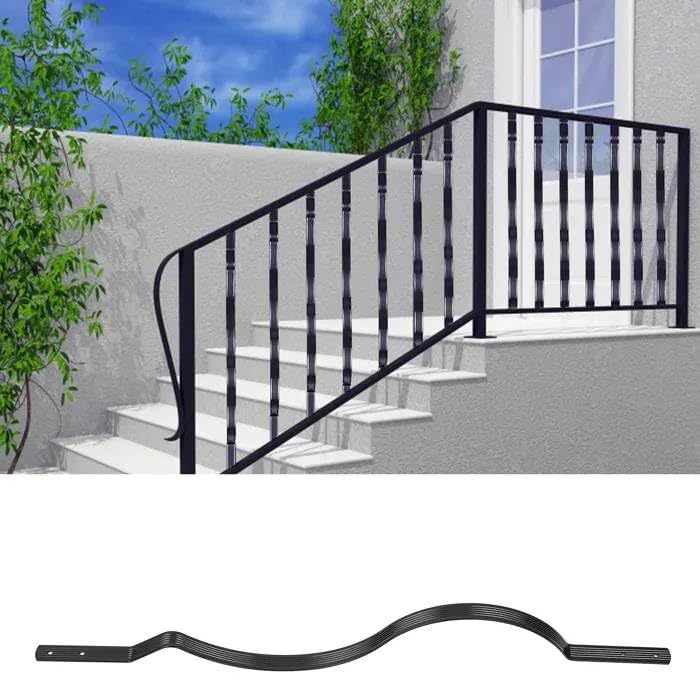 50 balaustres de terraza de aluminio con tornillos para guardia, pasamanos de escalera, estaca, balaustrada de balcón, 82 x 2,5 x 0,25 cm