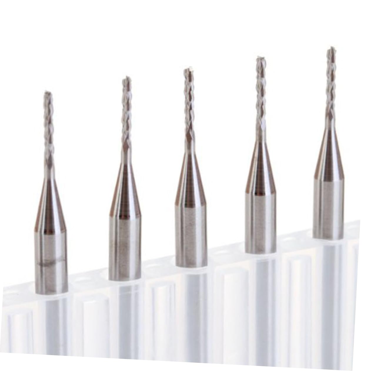 3pcs Carbide Alloy Drill Bits Diameter PCB Precision Circuit Board Bits for CNC Processing Silver Finish