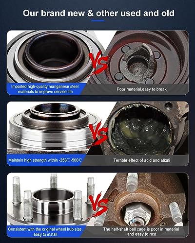 Image of ECCPP 2-Piece 513215 Wheel Hub Bearing for Pontiac G6 2005-2007 | for Chevrolet for Malibu 2004-2007 5 lugs Pre-Greased Sealed
