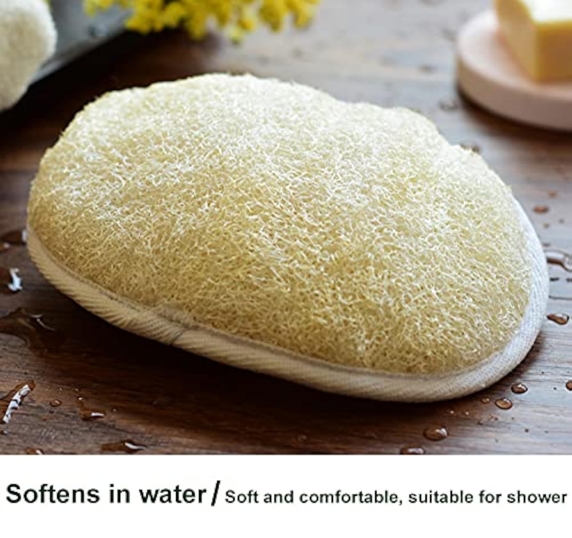 Natural Oval Loofah Body Scrubber - Pack of 5