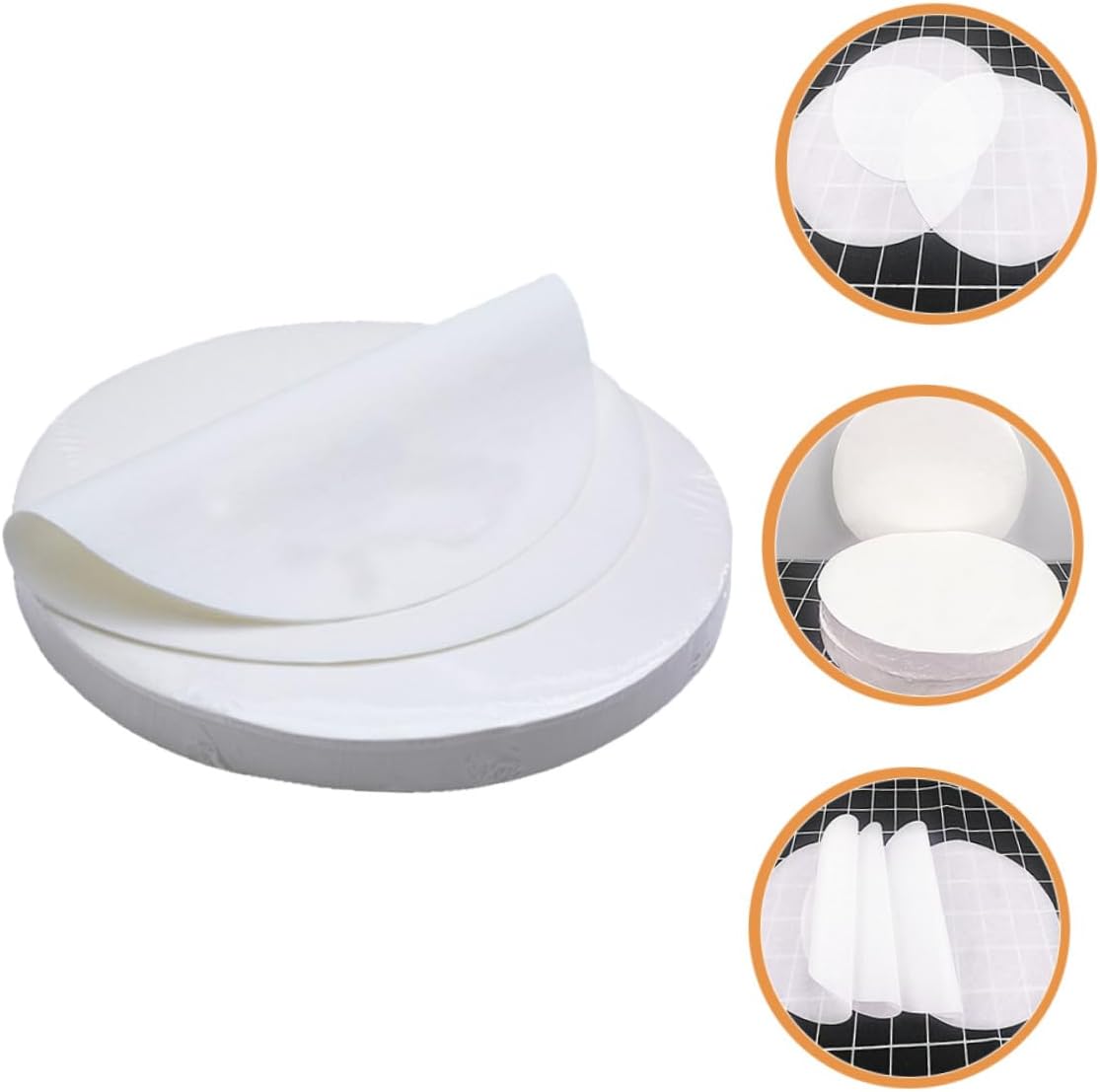SEWACC 20cm Parchment Paper Sheets for Baking and Cooking, 500pcs Non-stick Baking Parchment Liners Suitable for Oven, Air Fryer, and Grilling