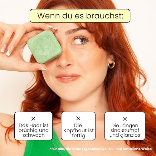 Enooso - Bio-Shampoo Gegen Haarausfall, Stärkt Mit Rosmarinöl, Verdünnt Mit Reinigendem Rizinusöl, Für Fettiges Haar, 100% Natürliches und Veganes Festes Shampoo - 130g