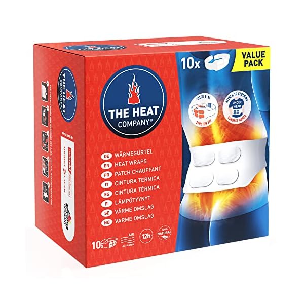 THE HEAT COMPANY Wärmegürtel - 10 Stück Vorteilspack - EXTRA WARM - Preis-Leistungs-Sieger - 12 Std. wohlige Wärme…