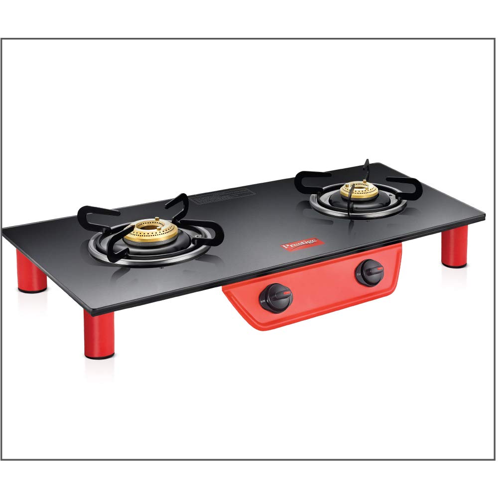 Prestige Breeze Gas Tables - 2 Burners (Black, Glass, Manual Ignition)-image-2