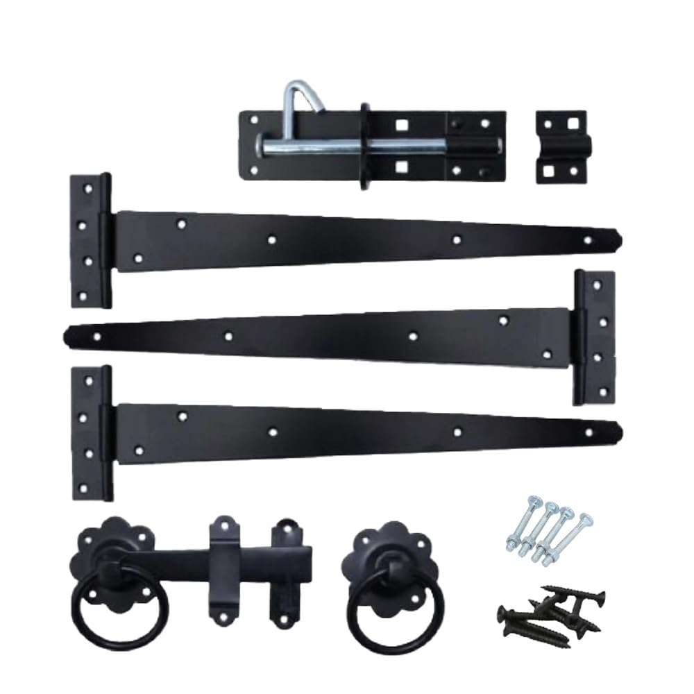 Haven Heritage Gate Hinge Kit Fitting Set 12"" Hinges Brenton Bolt Twist Ring