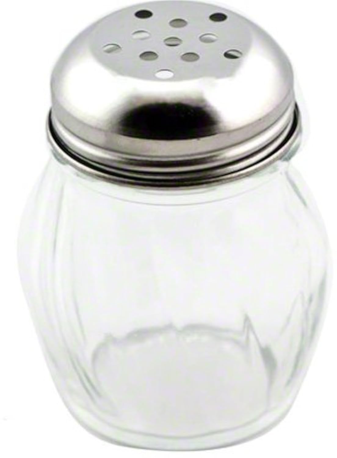 Great Credentials© Grated Cheese or Red Pepper Swirl Glass Shaker (Perforated Top)