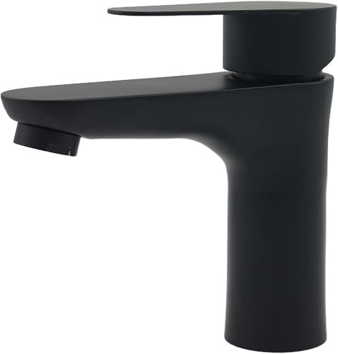 AIYI Heavy-Duty Matte Black Basin Mixer Stainless Steel Tap AY406-070