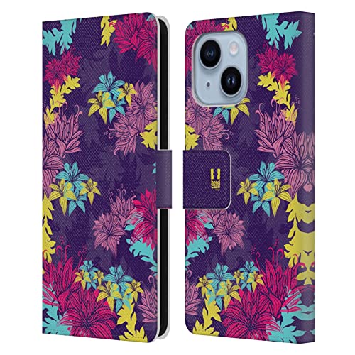 Étui portefeuille iPhone 14 Plus cuir Head Case Designs anti-rayures pour ranger cartes et billets