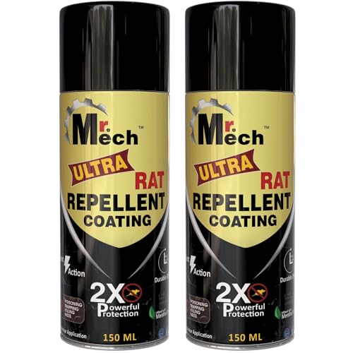 Mr Mech™ Rat Repellent Spray | Rat Shield for Cars | Powerful Protection from Rat Damage | Anti Rodent repellent for Car Engine Parts| Natural Formula for Car Rat Protection| Advanced Formula|150ml (2, Ultra) (B0D87TFT5N) Amazon Price History, Amazon Price Tracker