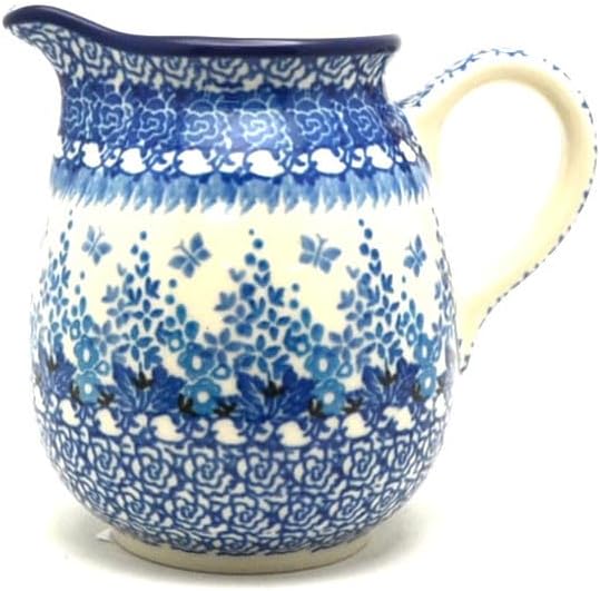 Polish Pottery Creamer - 10 oz. - Blue Sage