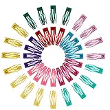 40 Pcs Pinces à Cheveux à Double Prise Épingles à Cheveux à Pression en Métal Barrettes à Double Pression Accessoires de Barrettes Cheveux Antidérapants pour Fournitures Salon, 10 Couleurs