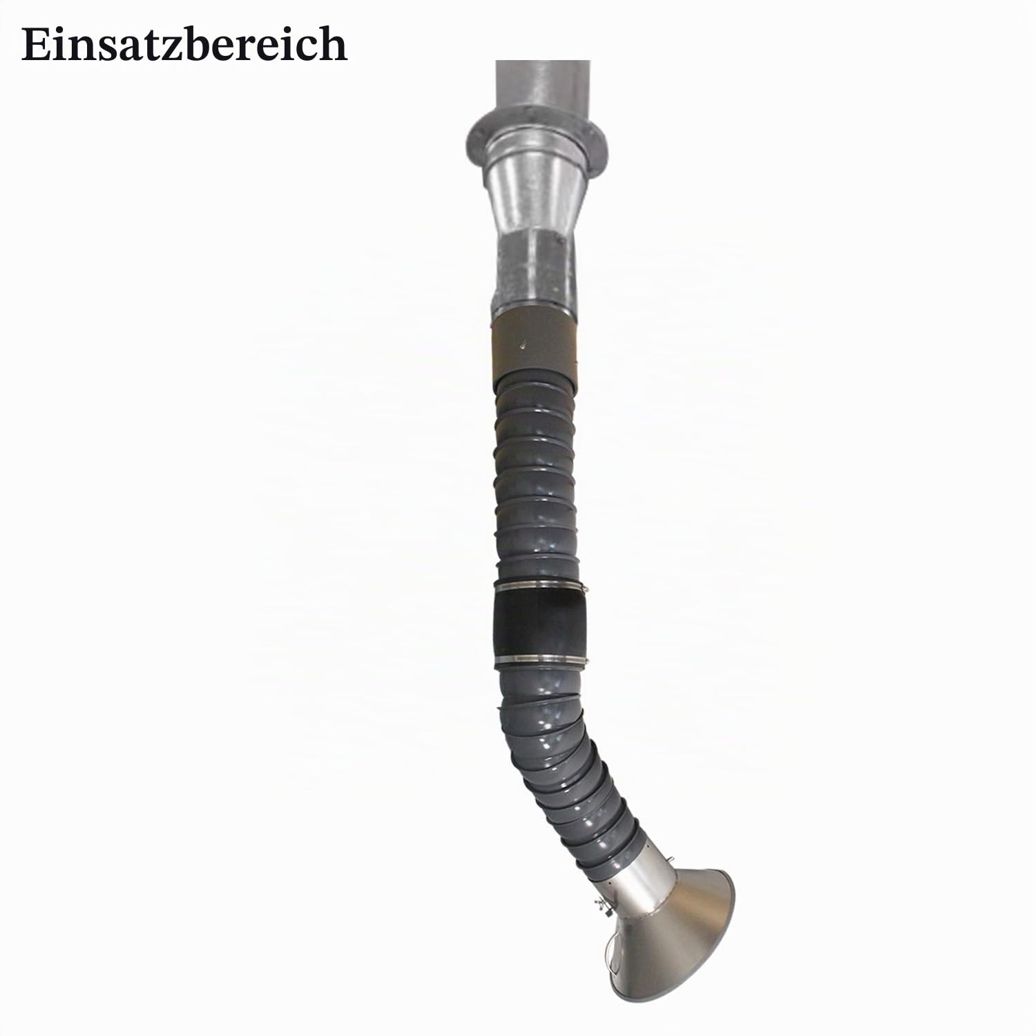 Absaugarm schweißrauch absauganlage OD150mm Lötrauchabsaugung arm schweißrauchabsaugarm Rauchabsauger ABS Ventilation Rohr Absugrohr Für Labor Werkstatt Industrie (1m mit trichter)