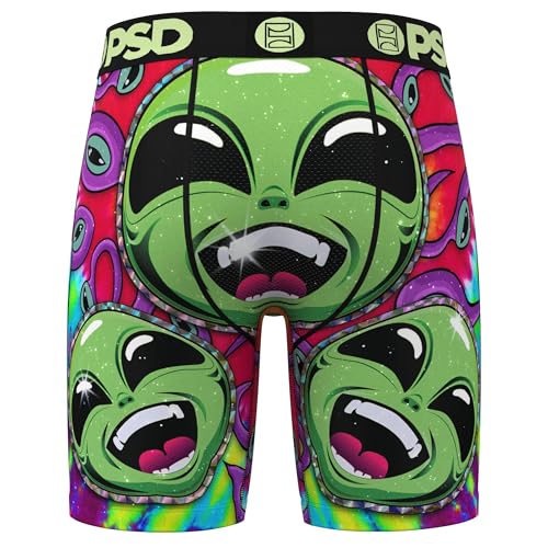 PSD Men's Alien Print Boxer Briefs - 7 Inch Inseam Breathable and Supportive Men's Underwear with Moisture-Wicking Fabric4