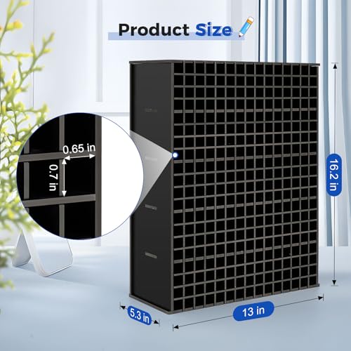 Image of SANFURNEY Art Marker Storage Rack for 300 Markers, Watercolour Brushes Pens Color Pencils Organizer Holder for Desk - Black