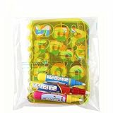 Yctze Tavoletta Cava con Alfabeto con Figure Geometriche in Plastica, Set di Modelli per Pittura, Strumento di Apprendimento Educativo con 3 …