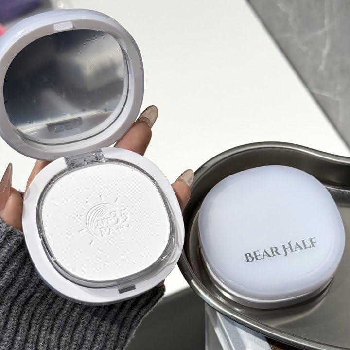 Sunscreen Makeup Setting Pressed Powder - SPF35+/PA+++, 7g | Oil Control, Long-Lasting Waterproof, 4-in-1 (Setting/Touch-Up/Base/Sunscreen) - Image 6