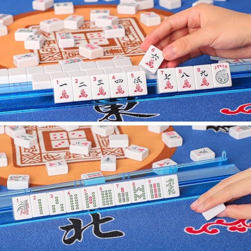 Set de Mahjong con 166 piezas y accesorios completos miniatura 5