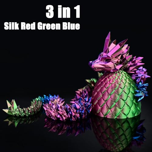 Image of PLA Filament 1.75mm, Silk Rainbow Color PLA Filament, Tri Color 3D Printer Filament Red Blue Green, Fit to AMS, 1kg /Spool