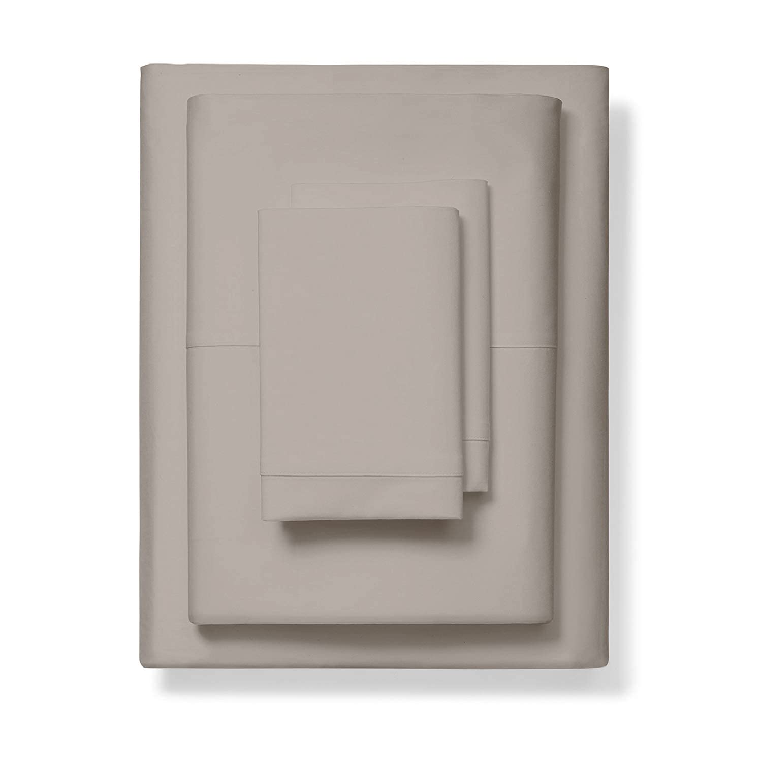 Carressa Linen 1000 Thread Count Long Staple Soft Egyptian Cotton Sheet Set, 4 Pc Set, California King Sheets, Upto 17 in Deep Pocket, Smooth & Soft Sateen Weave, Luxury Bedding, Taupe