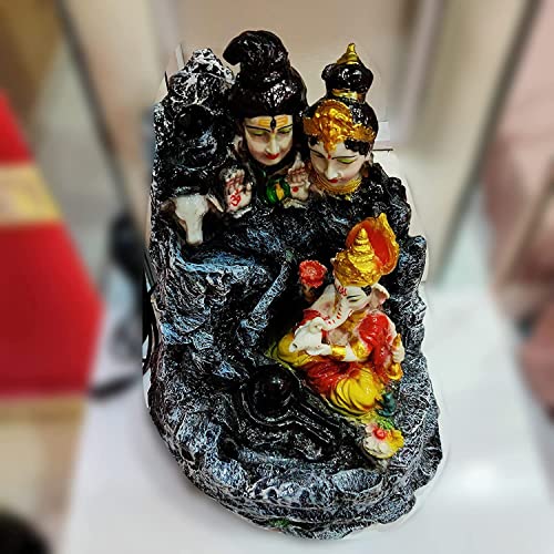 Image of ALILA Resin Lord Shiva Water Fountain With Led Lights For Home Decor Decoration, 15 In