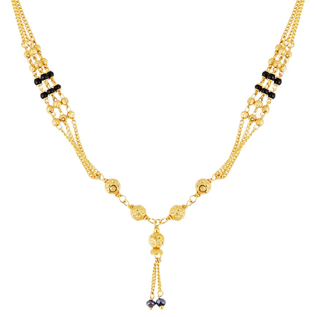 ZENEME Mangalsutra Gold Plated Pearl With Black Beads Chain Jewellery For Women (Design 1) (B07GD42KHG) Amazon Price History, Amazon Price Tracker