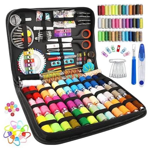 Kit da Cucito,Set da Cucito,264 Pezzi Kit da Cucitocon,Kit Cucito Set,Incluso Trasporto Borsa da Viaggio,Adatto a casa,Viaggio,Emergenza Uso Kit da Cucito Portatile Set