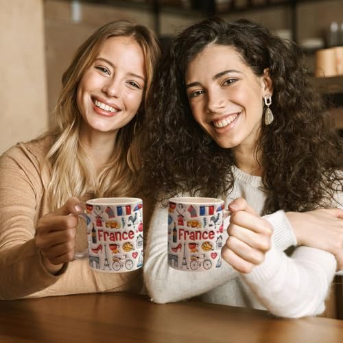 Taza de cerámica con diseño de símbolos franceses 11oz miniatura 6