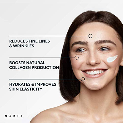 NAELI Retinoid Cream - 4.25% Retinol Night Moisturizer for Face & Neck with Collagen, Peptides & Hyaluronic Acid - Anti Aging Wrinkle Cream, Improves Skin Tone & Texture, 1.4 oz