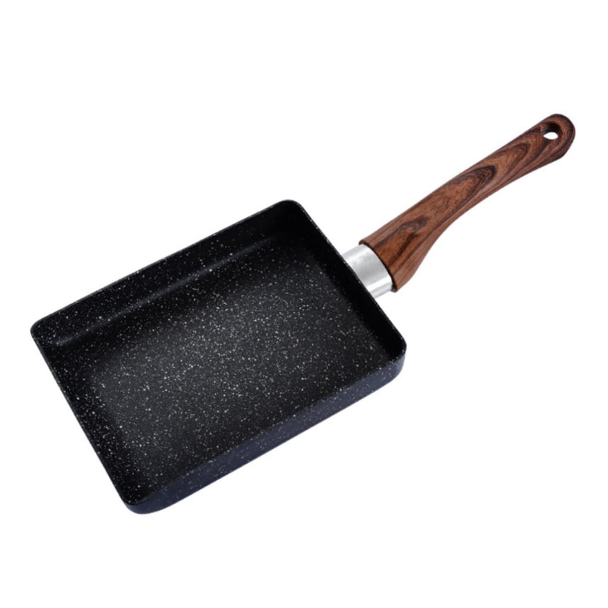 IMIKEYA 1pezzi Padella Tamagoyaki Antiaderente Padella Per Uova Quadrata Realizzata Base Piana Per Aderenza Massima Al Fornello Manico Ergonomico Comodo Da Impugnare