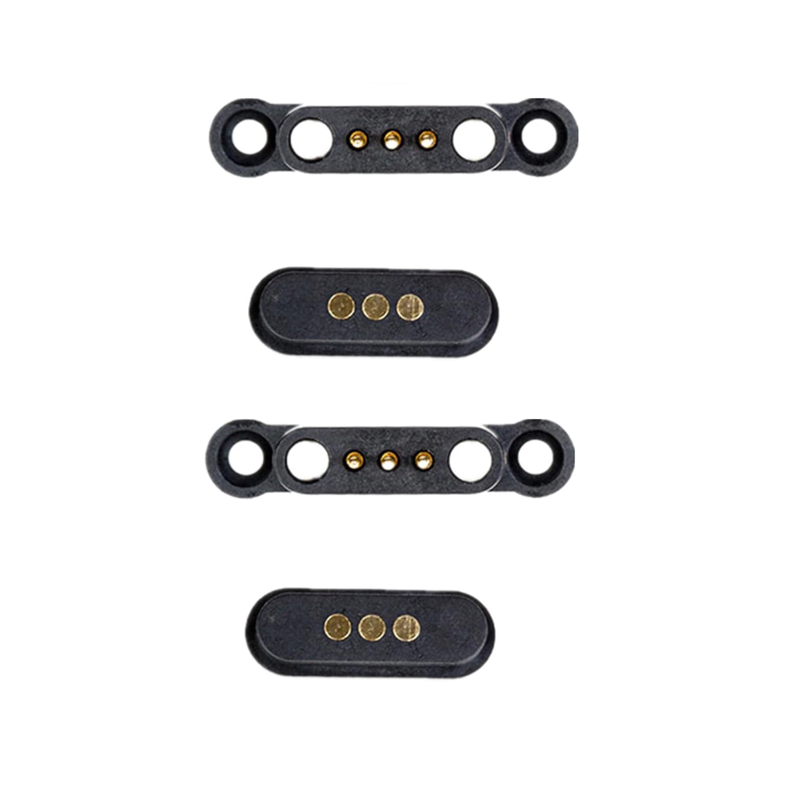 2 Pair Magnetic Pogo Pin Connector with Location Hole, 2/3/4/5/7/8P 2A Pogopin Magnetic Connector Male Female 2.54 MM DC Power Socket DC Power Charge Probe Connector (3P-A)