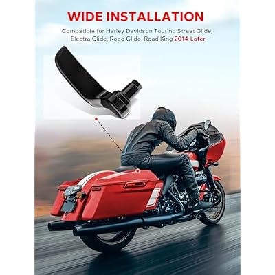 Amazicha Saddlebag Latch Kit Stainless Steel Saddle Bag Lifter Gloss Black fit for Harley Davidson Touring Street Glide Electra Glide Road King Road Glide Ultra Limited FLHR FLHT FLHX FLHTK 2014-2024