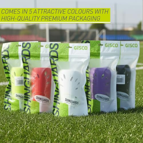 Image of GISCO Premium Soccer Shin Guards for Youth & Adults | Lightweight Football Shin Pads | Protective Soccer Gear for Training & Matches (Black, Medium)