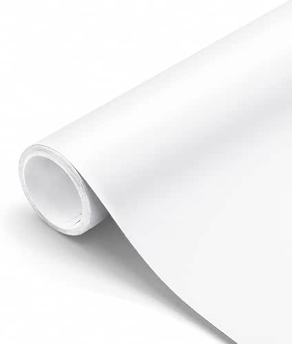 seonta Thick White Contact Paper Matte White Wallpaper 16"x198" Waterpoof
