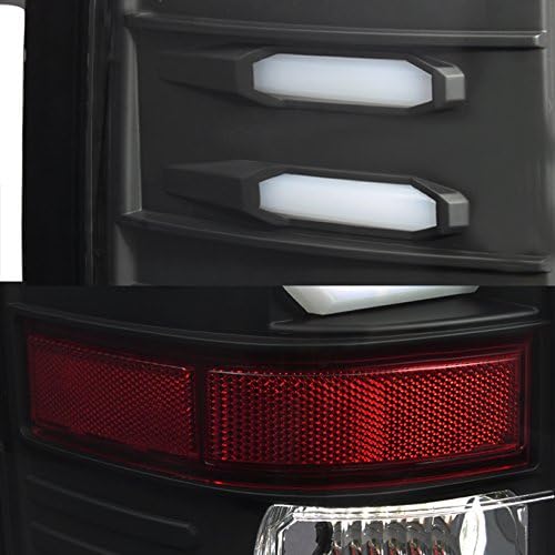 AKKON - For [L-Shape LED Light Tube] 16-18 GMC Sierra 1500 Black Bezel Tail Lights Brake Lamp Assembly Pair