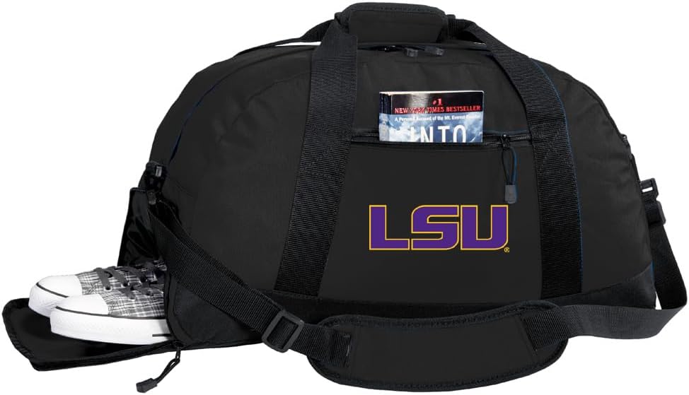 LSU Duffel Bag - LSU Tigers Gym Bags w/SHOE POCKET