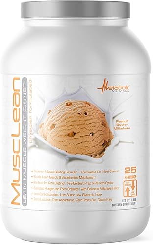 Miniatura 7 de Metabolic Nutrition - Musclean - Batido, reemplazo de comidas con alto contenido de proteínas de suero de leche, nutrición de mantenimiento, baja en
