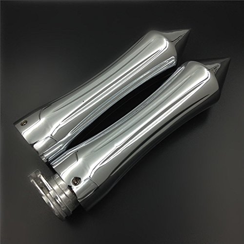 Poignées Guidon Moto 25mm Spike Chrome - Harley Honda Kawasaki Suzuki Yamaha