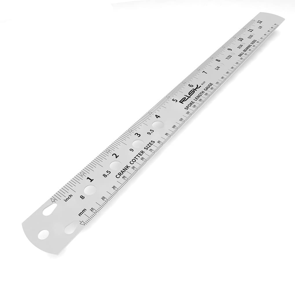 Mountain Spoke Ruler Gauge Ball Bearing Measuring Tools Double Side Scale Repairing Rulers Supply