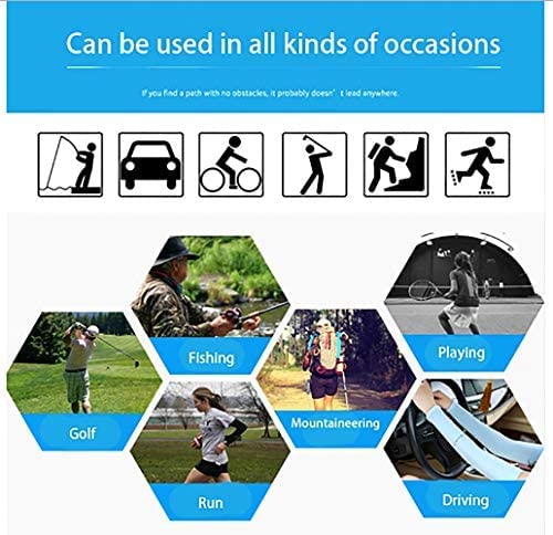 Image of Arm Sleeve UV Protection Cooling Arm Sleeves for Sports Driving Sun Protection Full Hand Gloves Arm Cover For Unisex with Thumb Hole for Boys Girls
